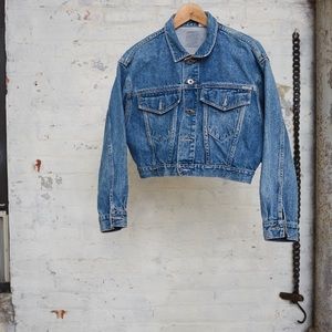 Vintage Cropped Denim Jacket